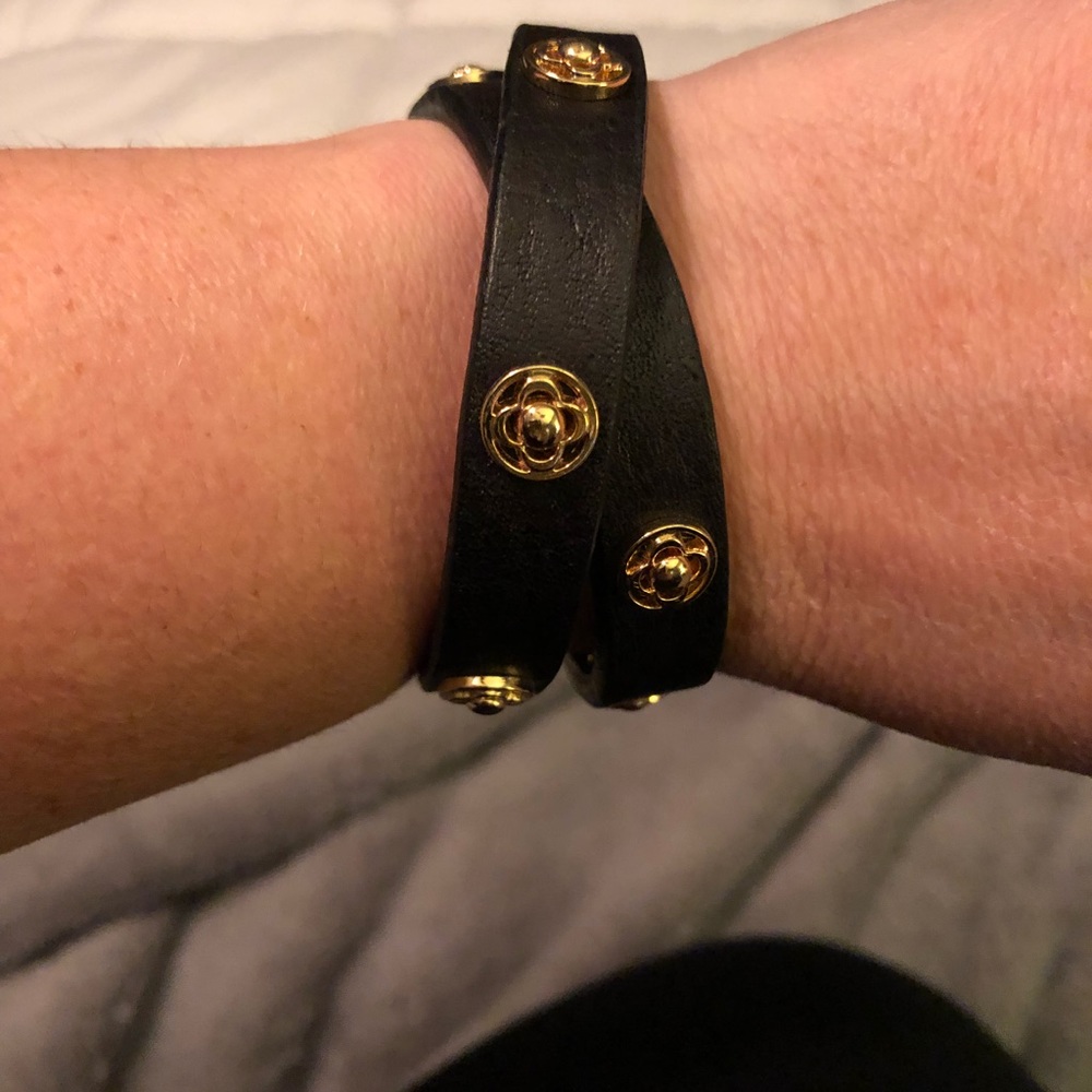 Stella and dot leather wrap bracelet